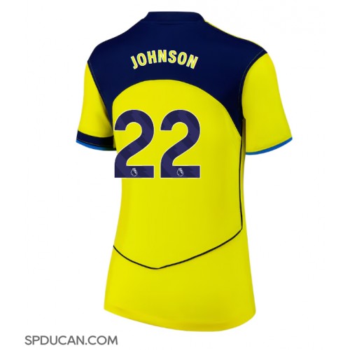 Zenski Nogometni Dres Tottenham Hotspur Brennan Johnson #22 Rezervni 2025-26 Kratak Rukav Zenski Nogometni Dres Tottenham Hotspur Brennan Johnson #22 Rezervni 2025-26 Kratak Rukav